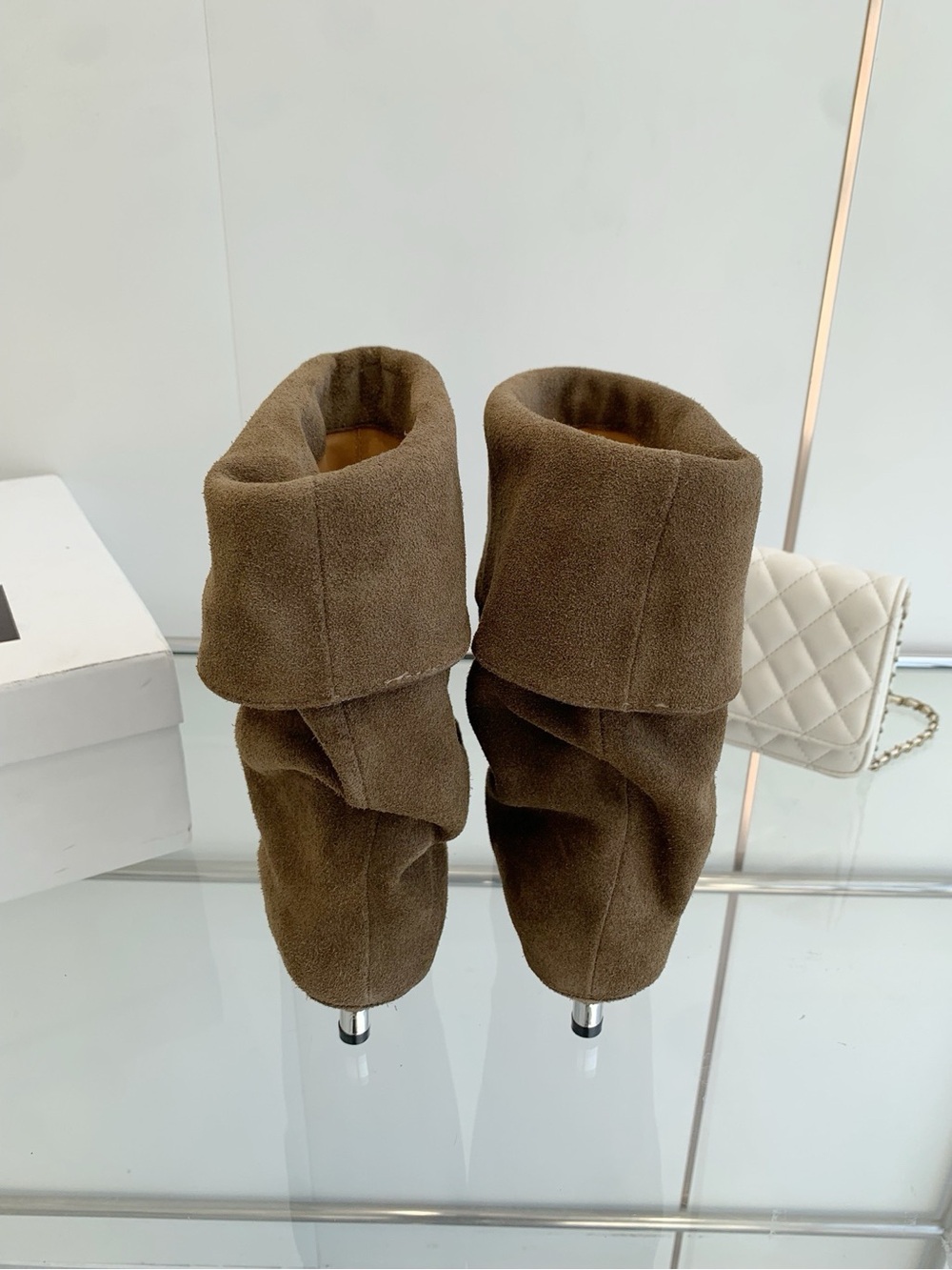Isabel Marant Brown Suede Slouchy Pointed-Toe Ankle Boots - Picture 3 of 6